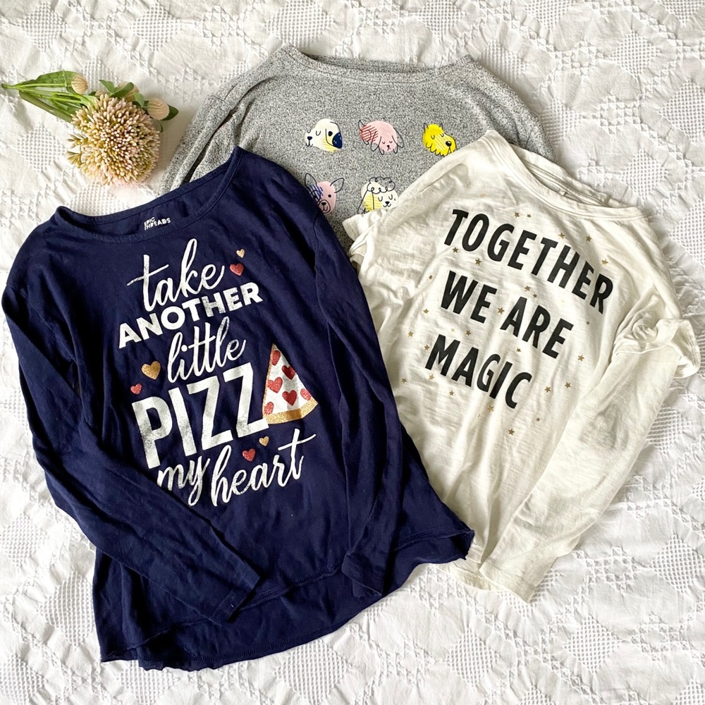Girls Long Sleeve Tops Bundle of 3 SOLD